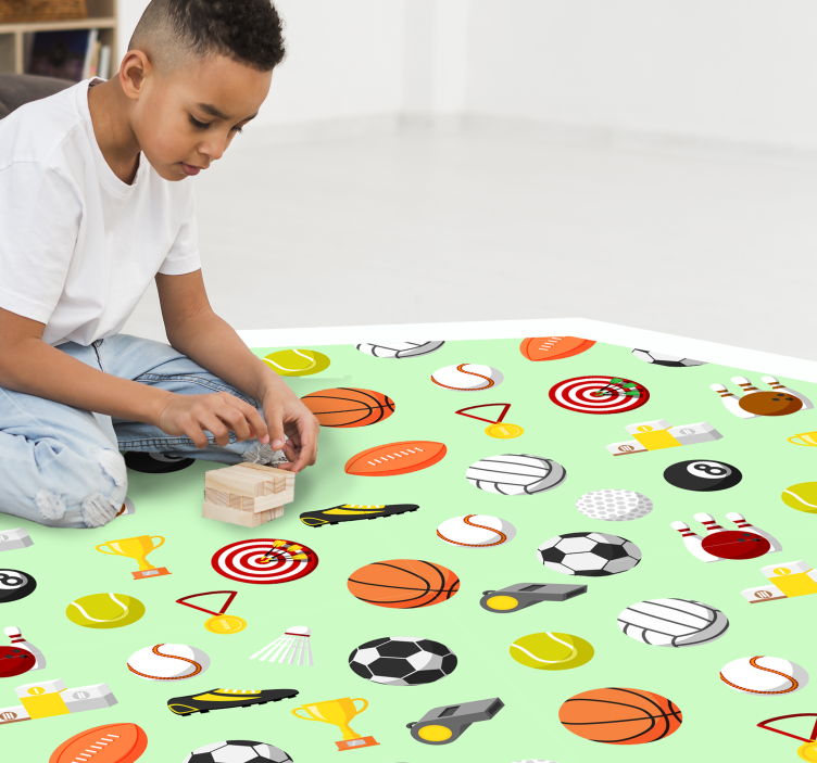 Sports Themed game vinyl rug - TenStickers