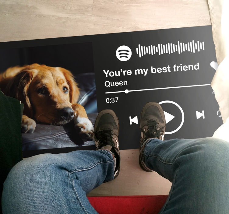 Spotify music with text and image customize mat - TenStickers
