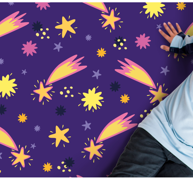 Star vinyl rug with shooting star design - TenStickers