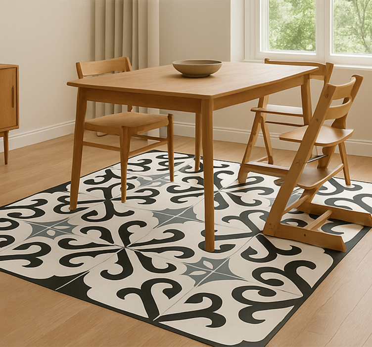 Stokke Tripp Trapp dining room vinyl rug - TenStickers