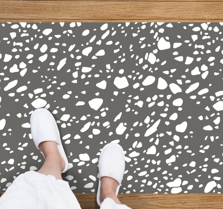 Stone-Like Pattern bathroom vinyl rug - TenStickers