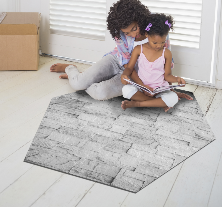 Stone Texture stone effect vinyl rug - TenStickers
