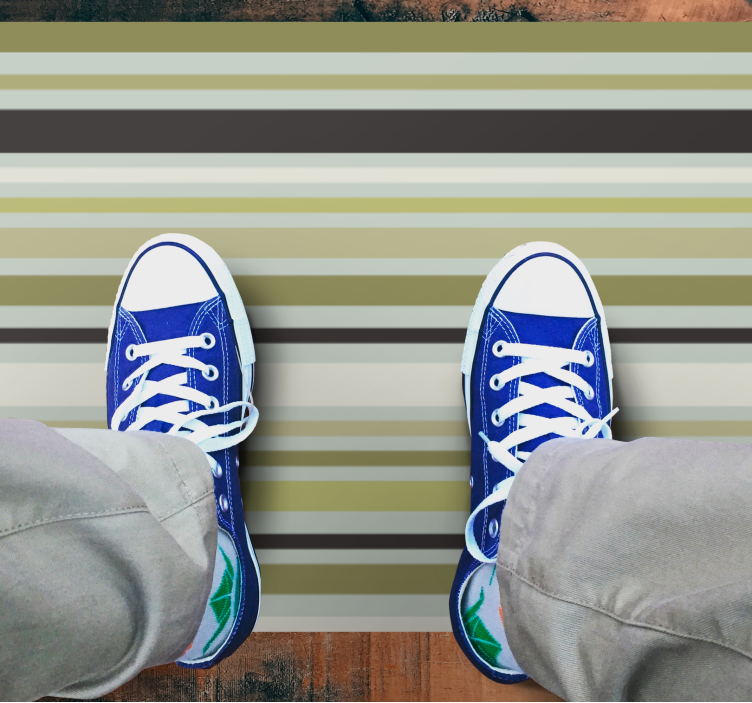 Striped Pattern Overlay striped vinyl rug - TenStickers