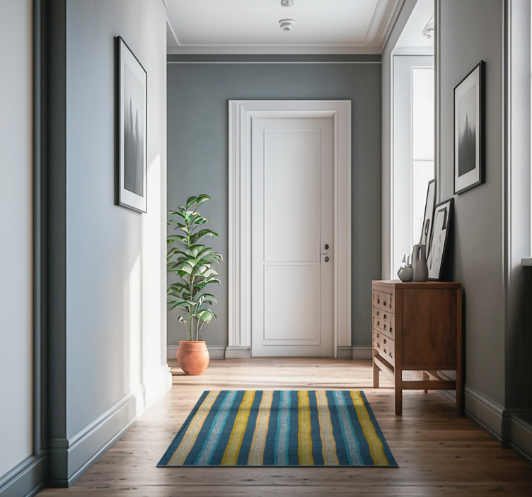 Striped texture stripes hallway rug - TenStickers