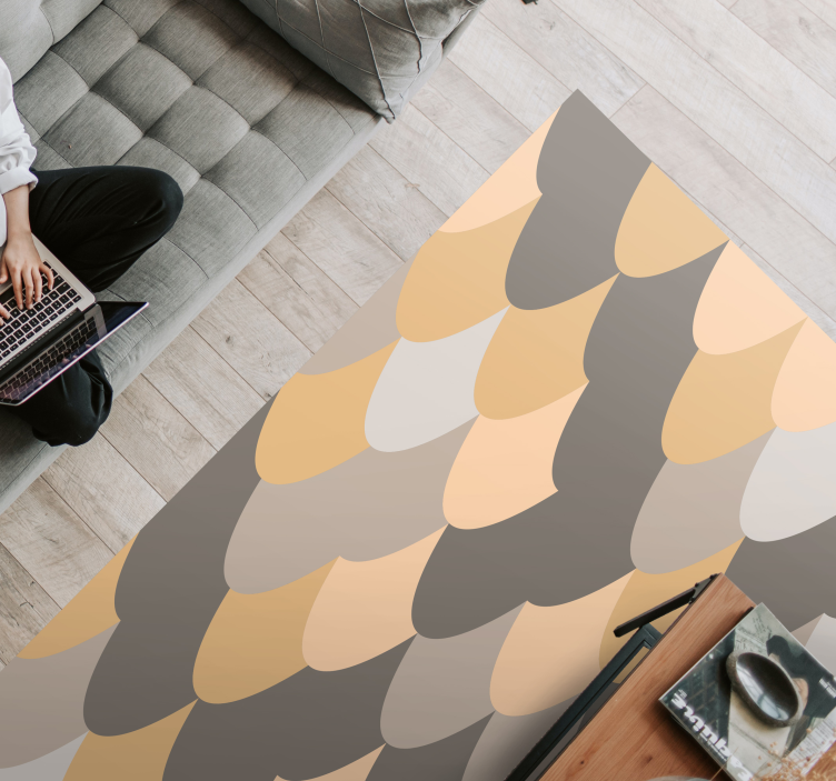 Subtle Wave Pattern striped vinyl rug - TenStickers