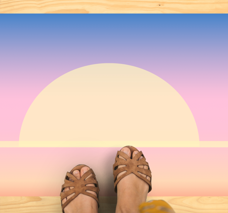 Sunrise Gradient nature vinyl rug - TenStickers