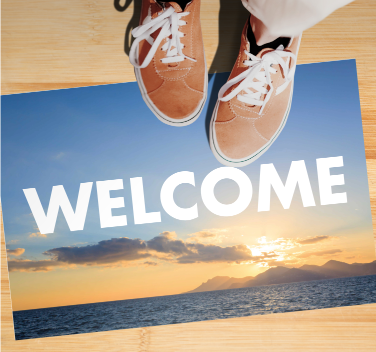 Sunset Welcome Entrance entrance hall vinyl rug - TenStickers
