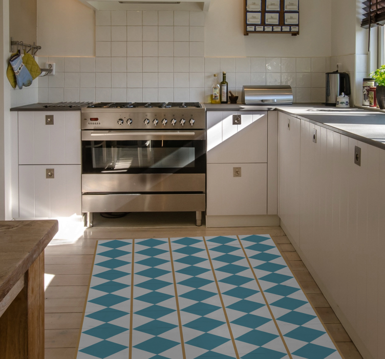 Sweden design geometric vinyl rug - TenStickers