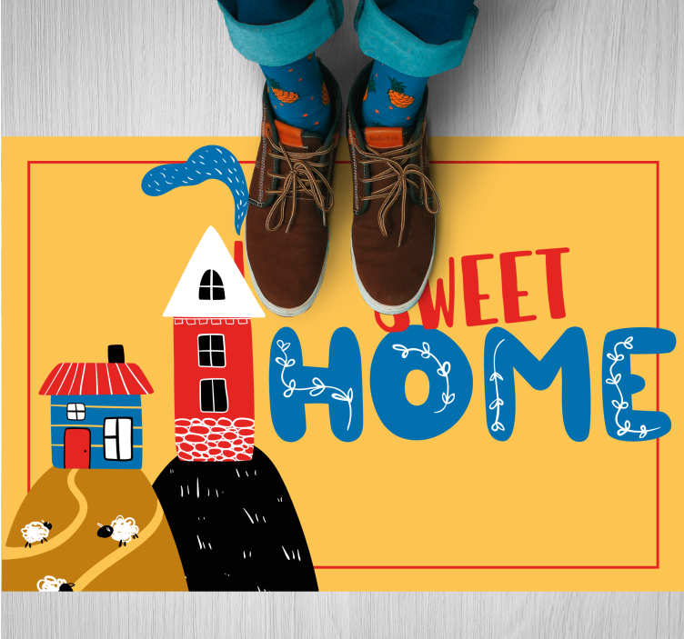 Sweet home entrance hall vinyl rug - TenStickers