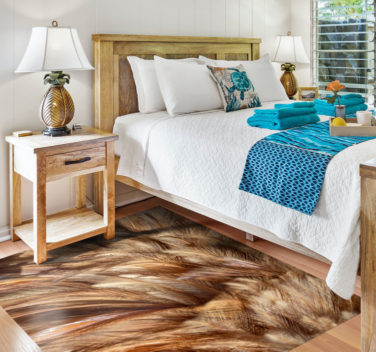 Swirling Fur animal print vinyl rug - TenStickers