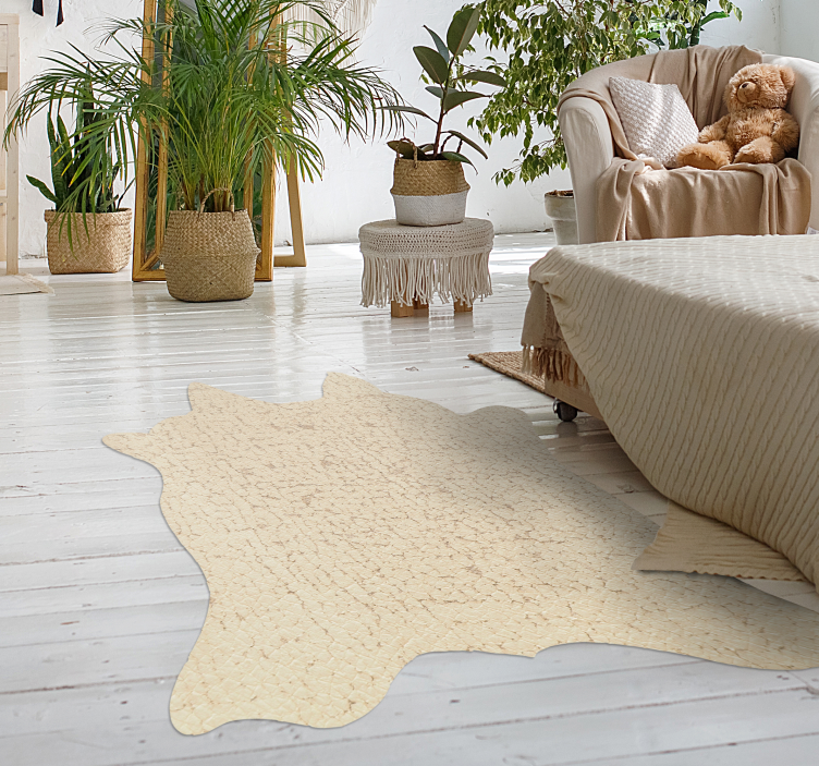 Faux cowhide design animal print vinyl rug - TenStickers