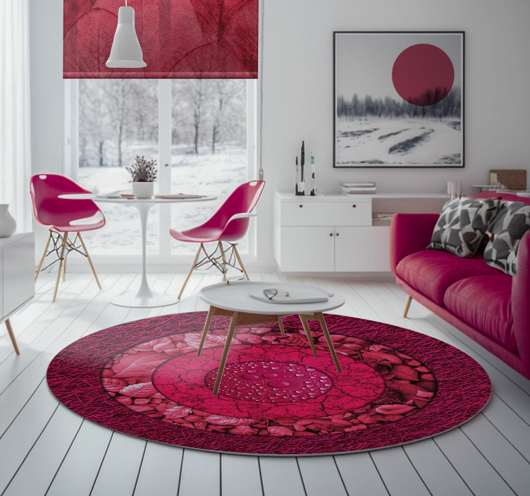Texturierte KreiseTextured Circles living room rug - TenStickers