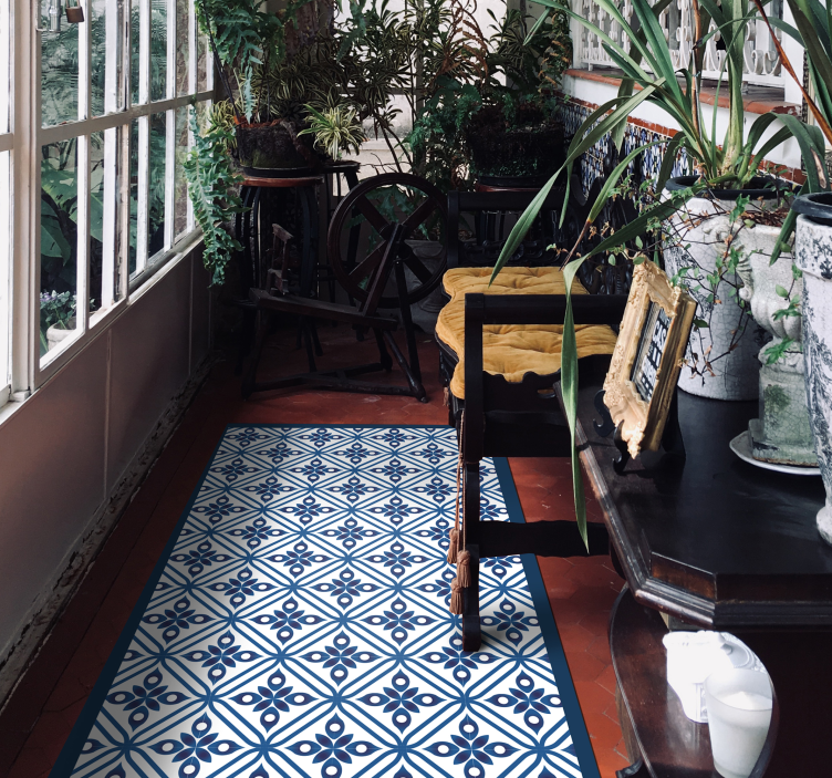 Tile Pattern Design tile vinyl rug - TenStickers