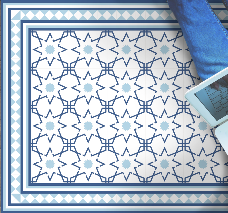 Tiled Geometric Pattern tile carpet - TenStickers