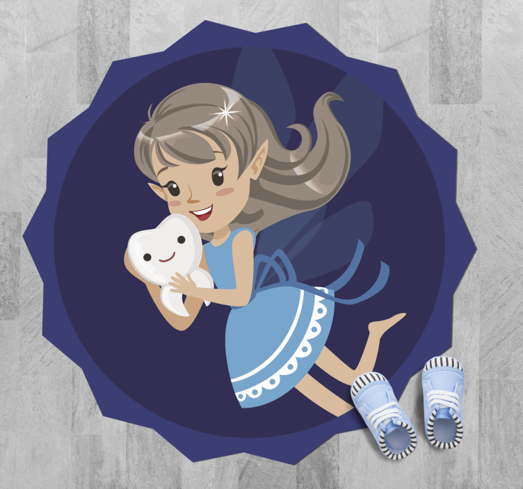 Tooth Fairy Adventure kids vinyl rug - TenStickers