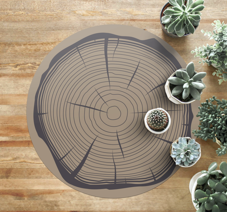 Tree trunk nature vinyl floor rug - TenStickers