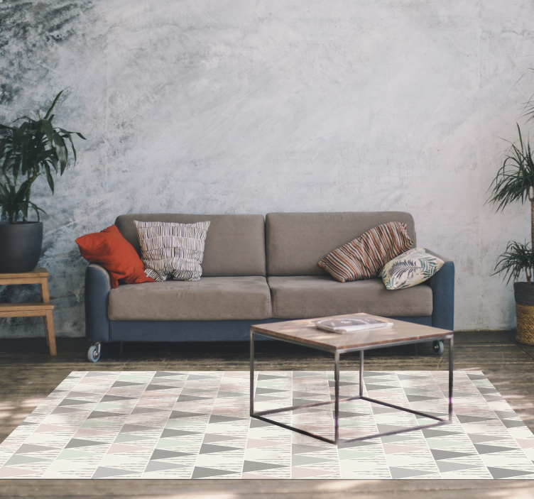 Triangular Geometric geometric vinyl rug - TenStickers