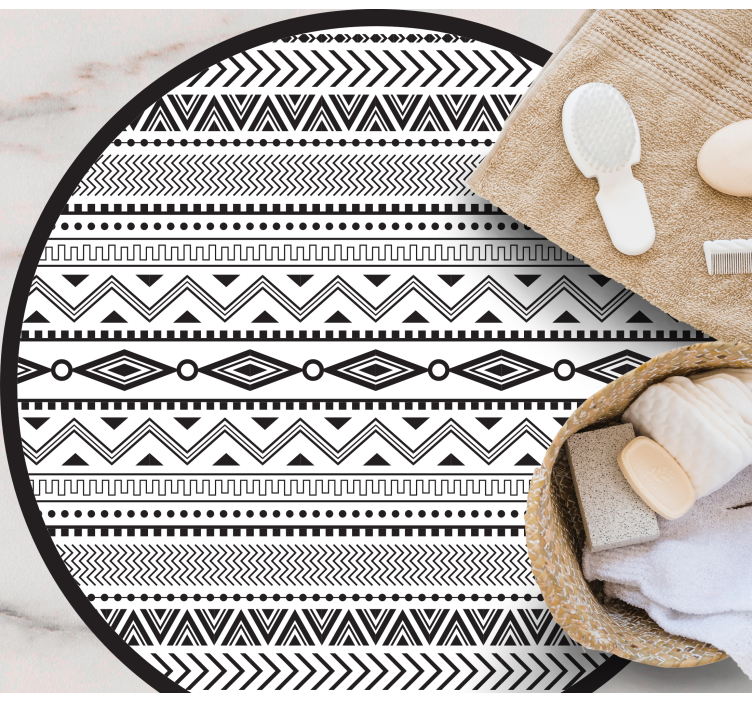 Tribal geometric pattern ethnic rug - TenStickers