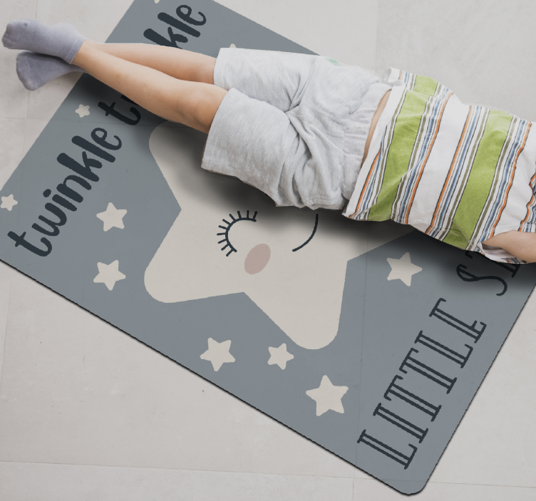 twinkle twinkle little star song  star rug - TenStickers
