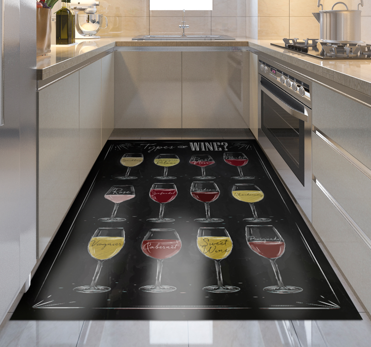 type of wines black custom rug - TenStickers