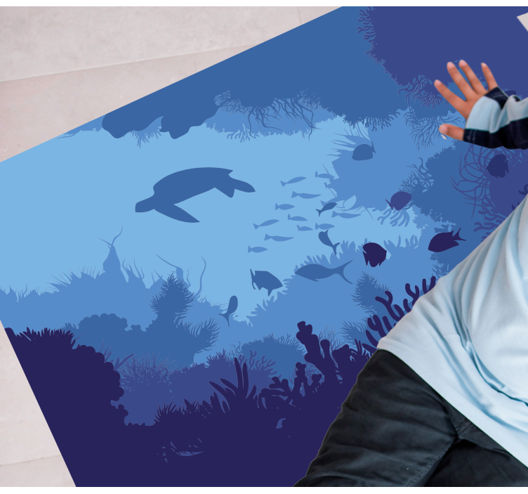 Underwater Scene nature vinyl rug - TenStickers