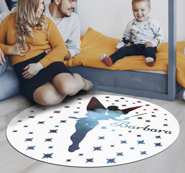 Vinyl rug Fairy with name - TenStickers