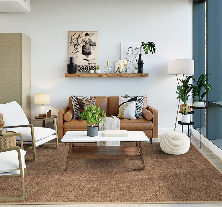 Warm Earthy Hues textured vinyl rug - TenStickers