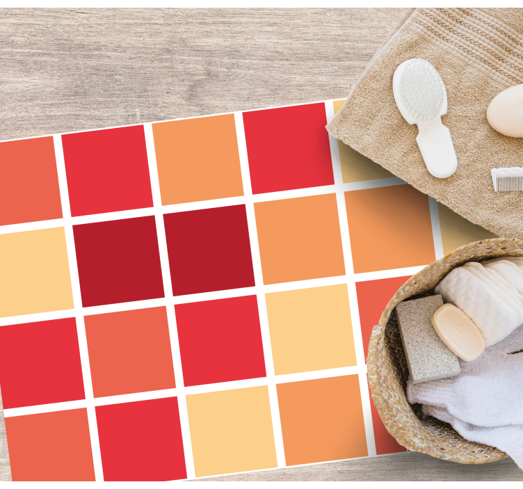 Warm tones  tile vinyl carpet - TenStickers