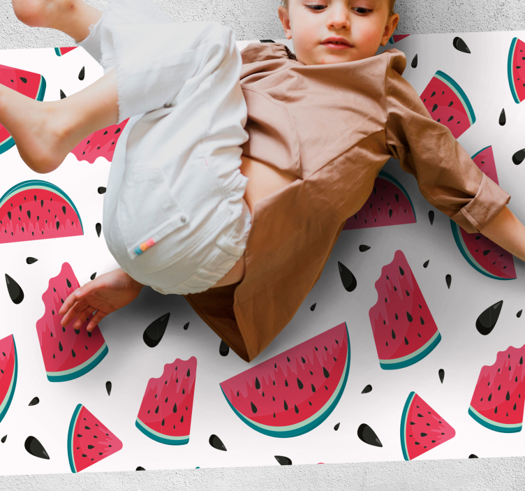 Watermelon Slice Spread playroom carpet - TenStickers