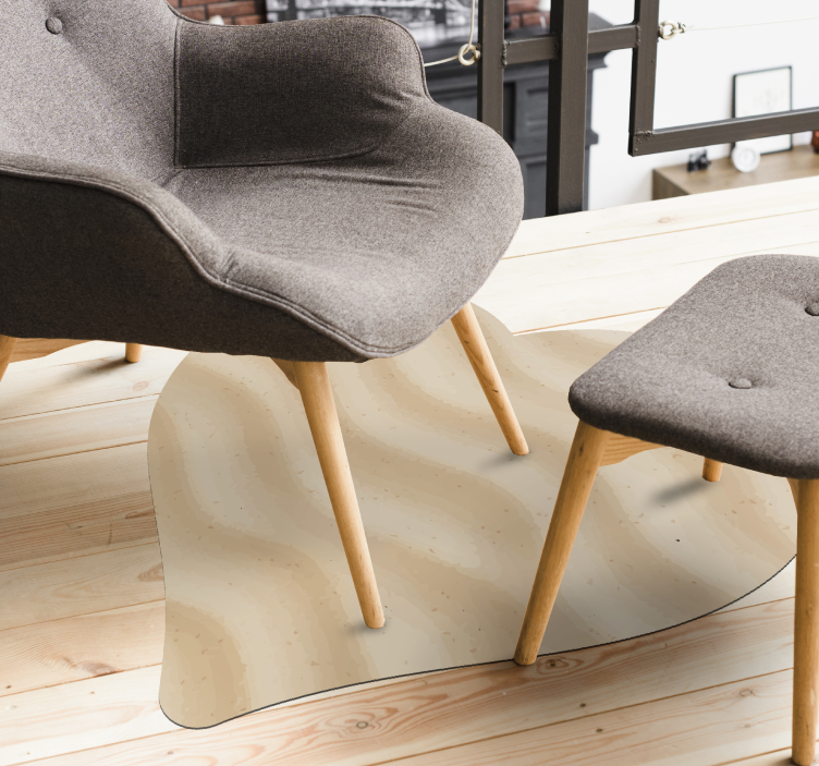 Wavy Heart Shape textured vinyl rug - TenStickers