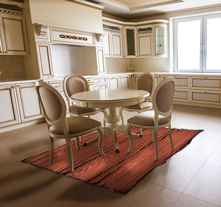 Wood textured striped vinyl rug - TenStickers
