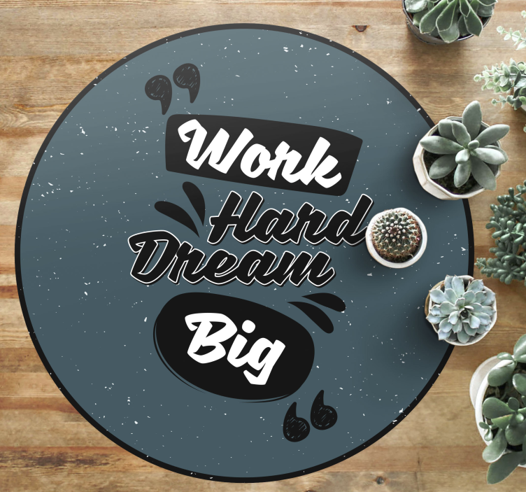 Work hard dream big custom rug - TenStickers