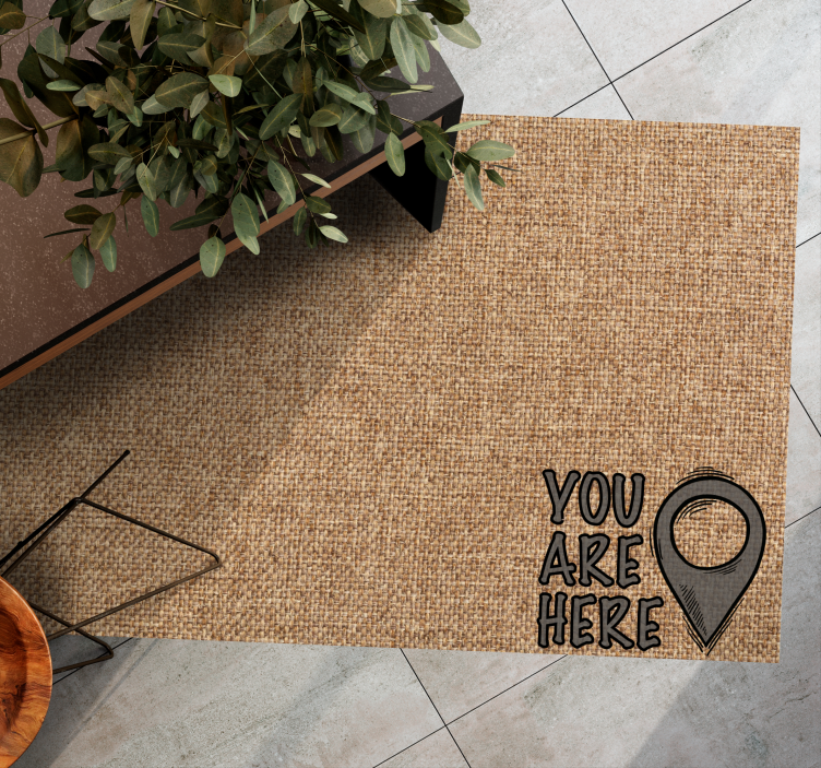 You are here minimal vinyl rug - TenStickers