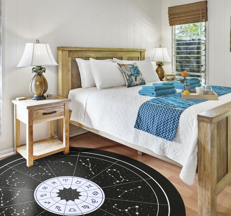 zodiac signs and constellations vinyl rug - TenStickers