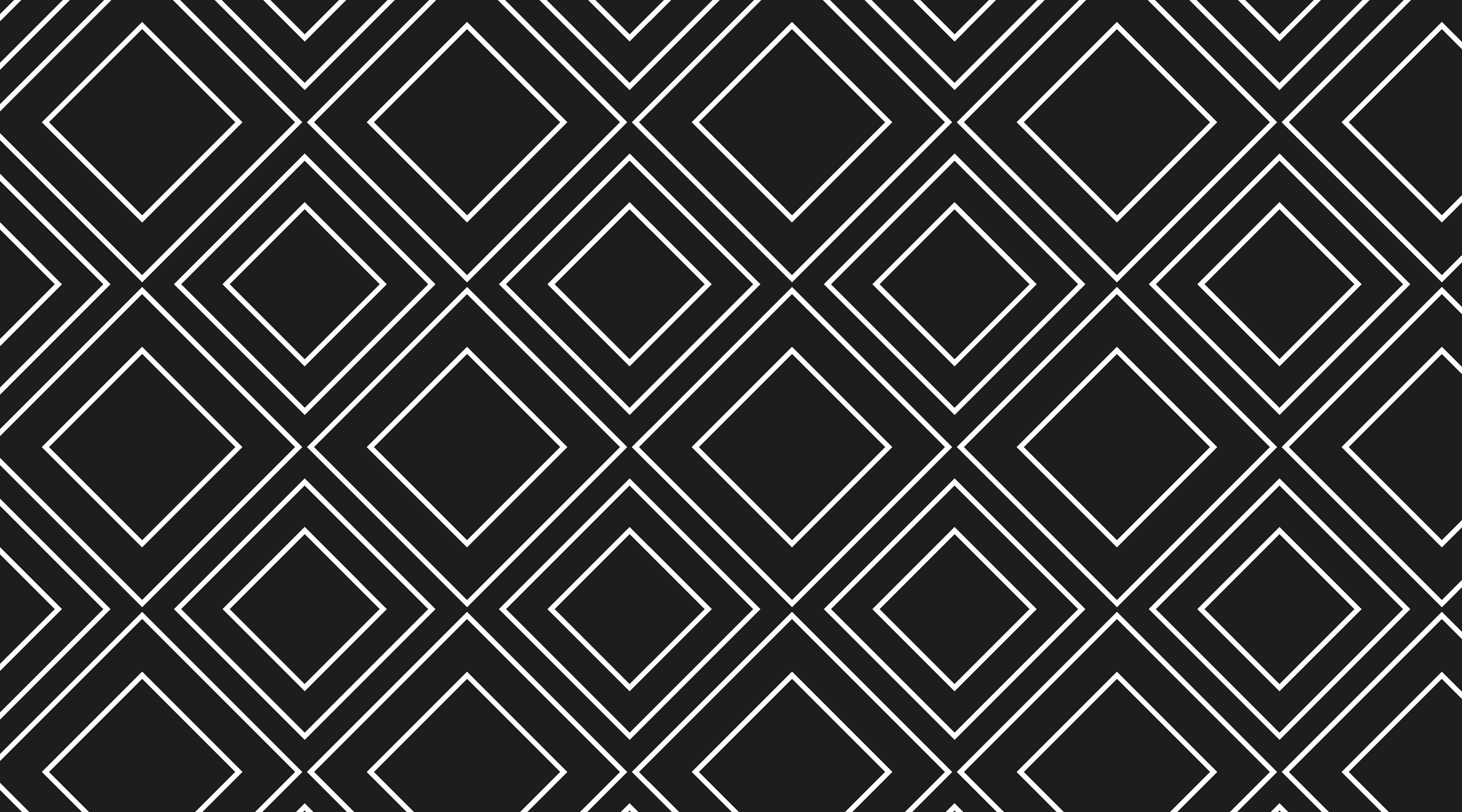 Black vinyl rug with geometric line pattern - TenStickers