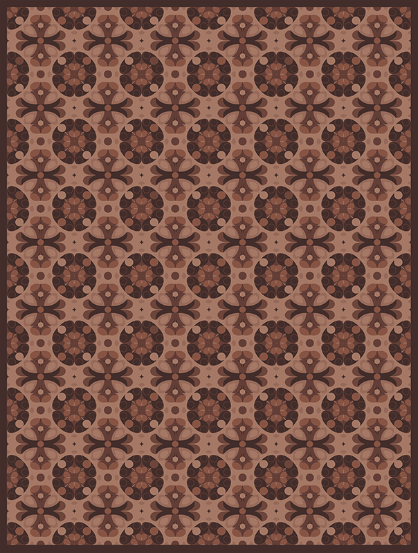"Mocha Mousse" tile vinyl rug - TenStickers