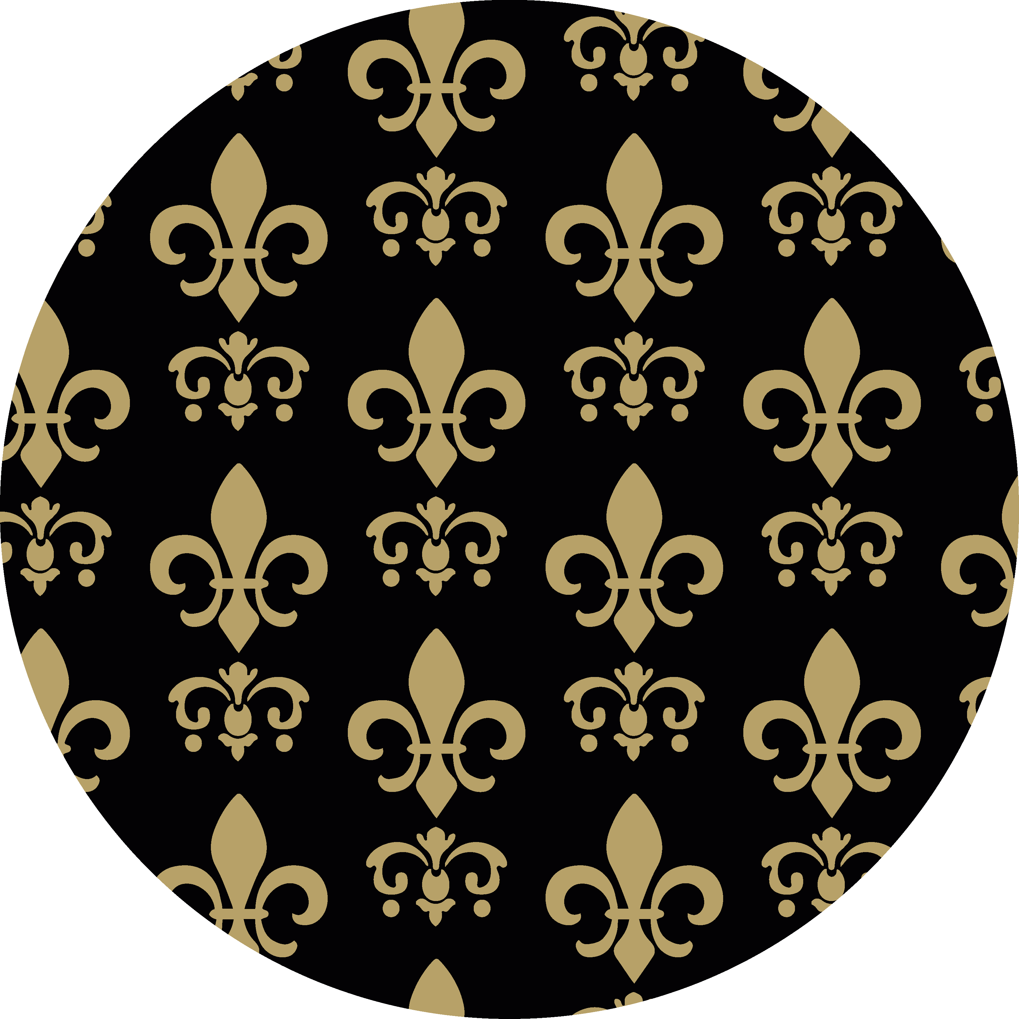 Fleur de lys bathroom vinyl rug - TenStickers