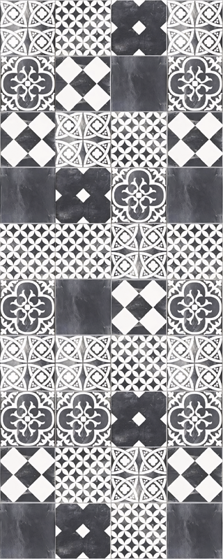 Cement "Ardesia" kitchen vinyl rug - TenStickers