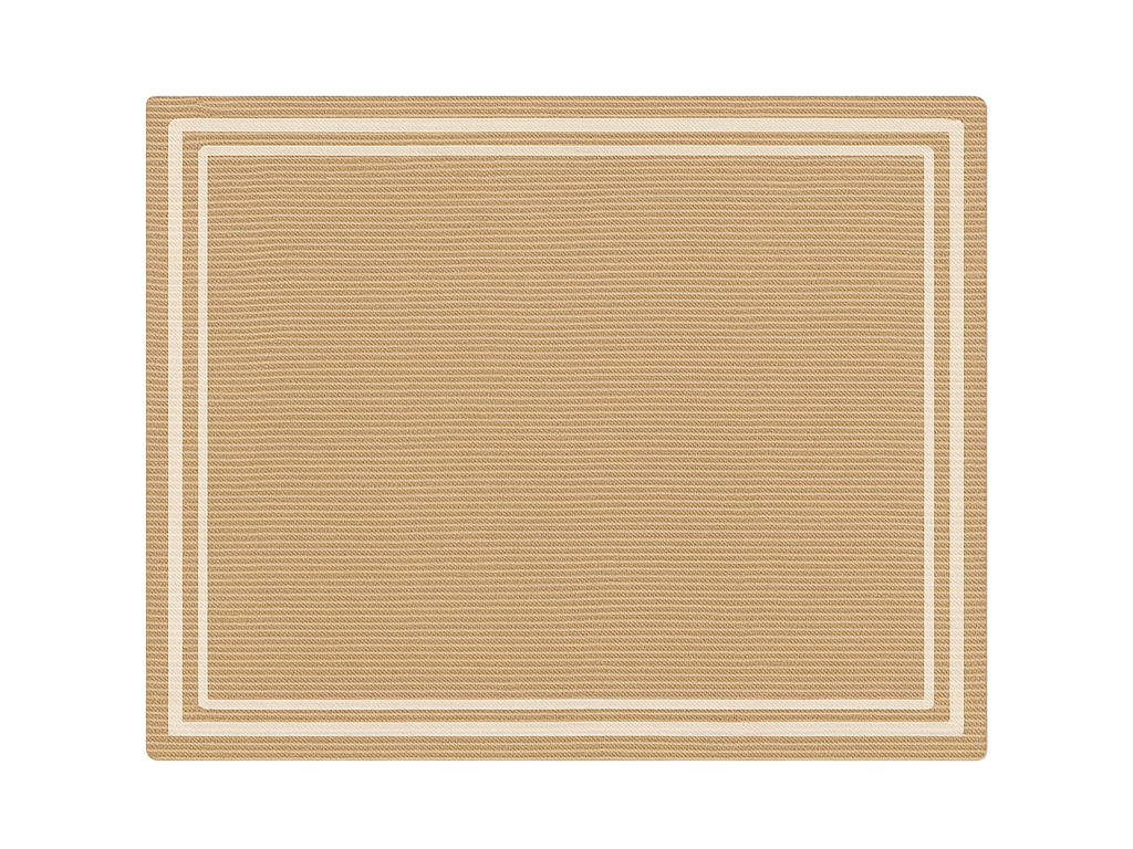 Woven border imitation outdoor vinyl rug - TenStickers