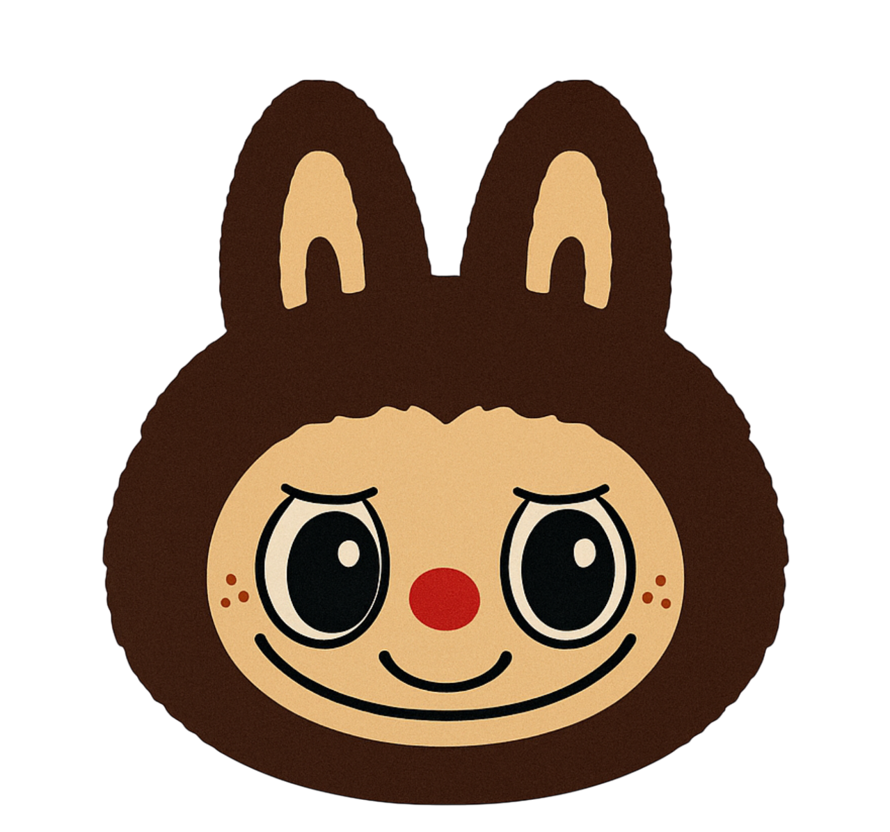 Brown Labubu design kids vinyl rug - TenStickers