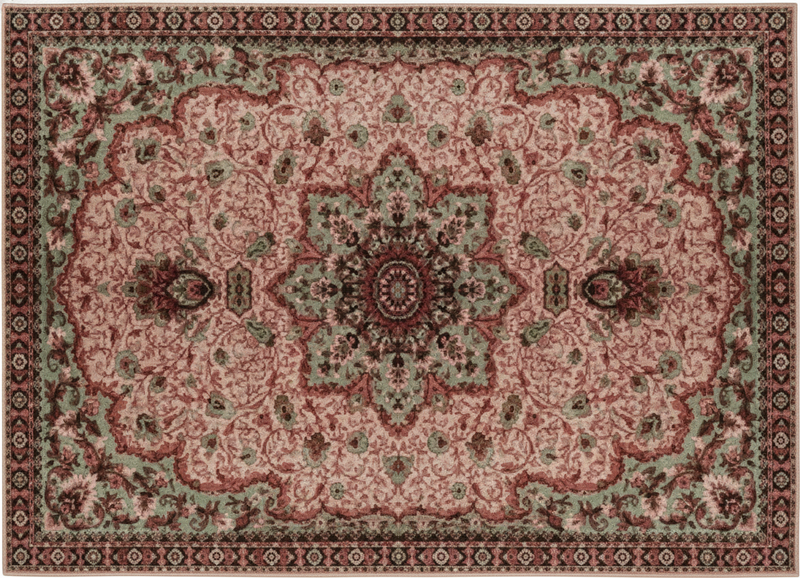 Vintage rose living room vinyl rug - TenStickers