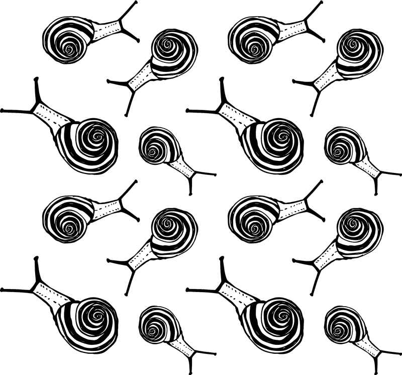 Animal vinyl rug snails set - TenStickers