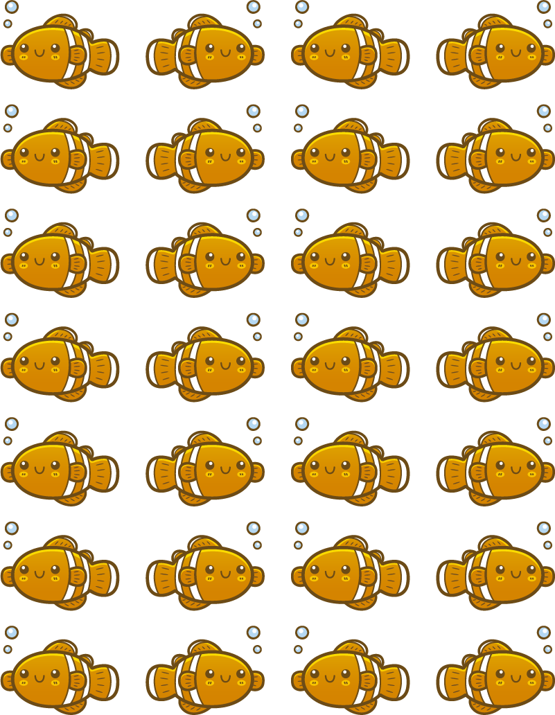Animal vinyl rug clownfish pattern - TenStickers