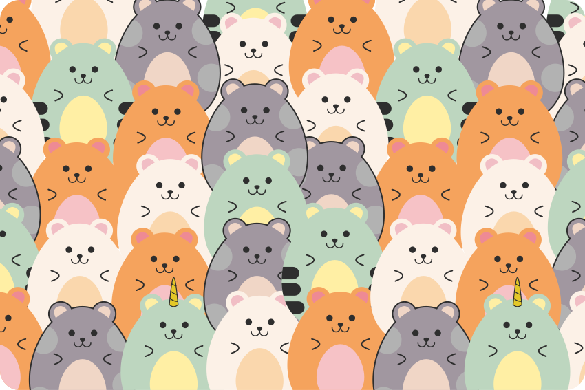 Animal vinyl rug multicolor hamsters munching - TenStickers