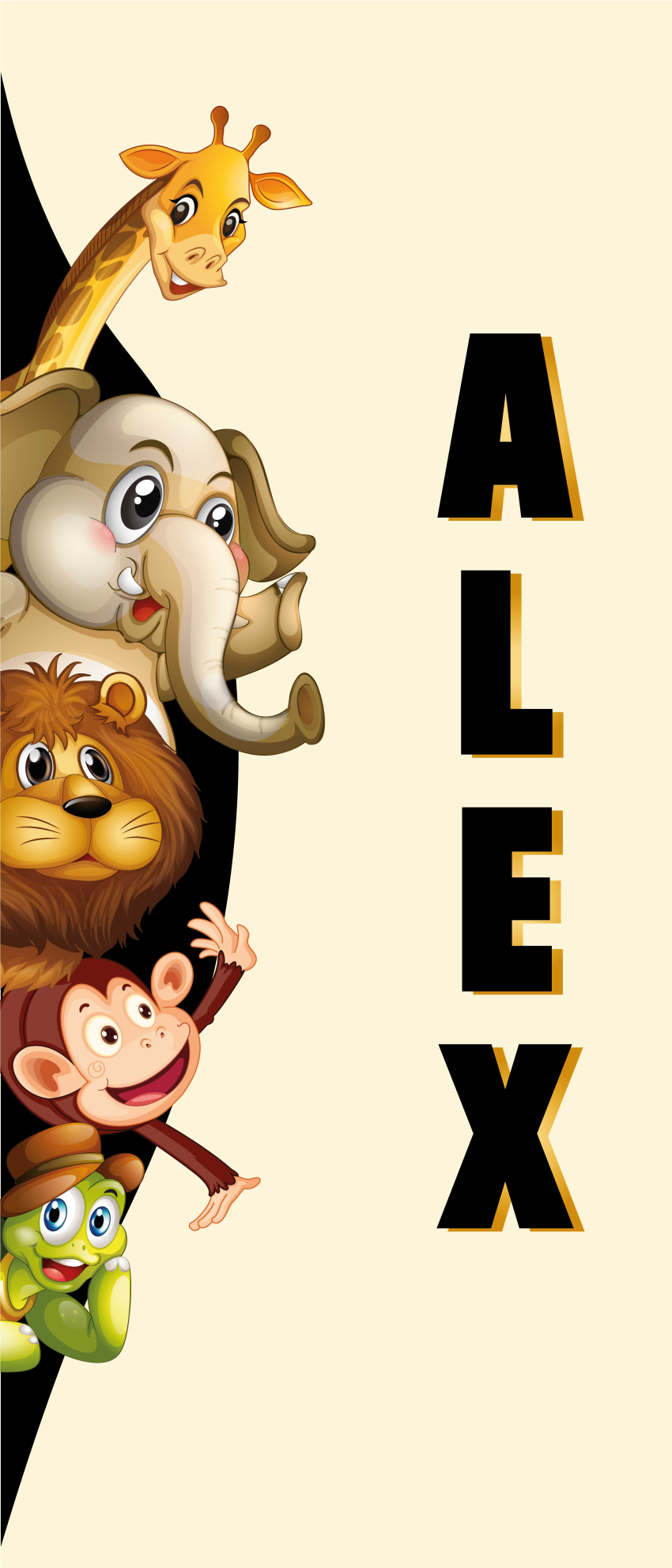 Animal vinyl rug featuring adorable 3d animals - TenStickers