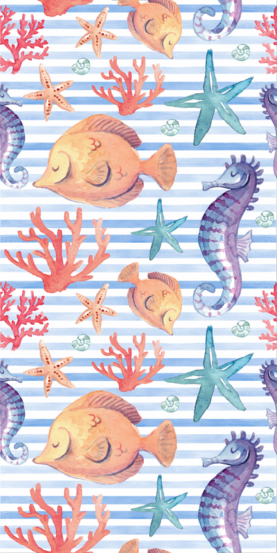 Animal vinyl rug sea life design - TenStickers