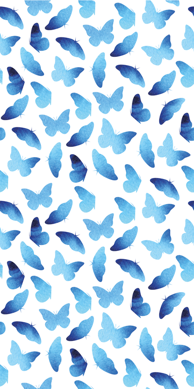 Painted butterflies animal vinyl rug - TenStickers
