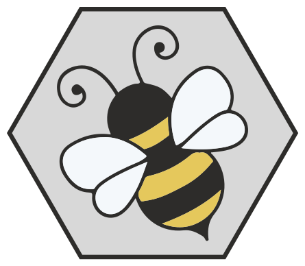 Animal vinyl rug with bee hexagon design - TenStickers