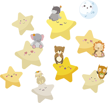 Animal vinyl rug stars for baby's room - TenStickers