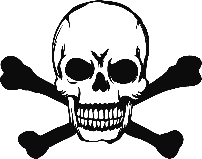 Halloween vinyl rug skull for car - TenStickers